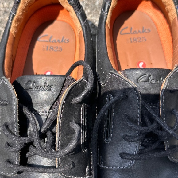 Mens 1825 Unstructured Clarks 11 1/2 Black - Picture 2 of 16